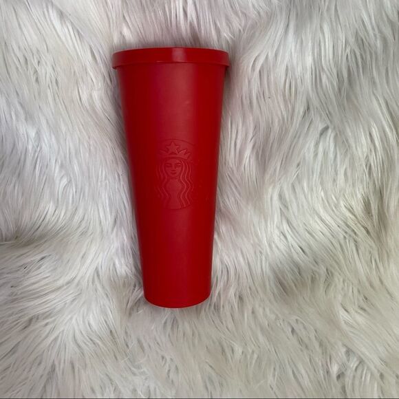 Starbucks Solid Matte Red BPA Free Venti 24 Fl Oz Logo Tumbler - Picture 4 of 7